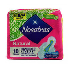 Nosotras Natural Invisible Clasica Tela (10U)