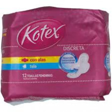 Kotex Toalla Discreta Rosada(12U)